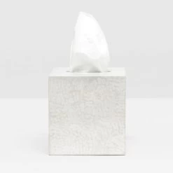 Callas Lacquered Cracked Eggshell Bath Collection -Home Furnishings 01CALL WH TBSQ m0 1