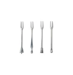 Assorted Olive Cocktail Forks, Set Of 4