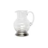 Glass Pitcher With Pewter Base
