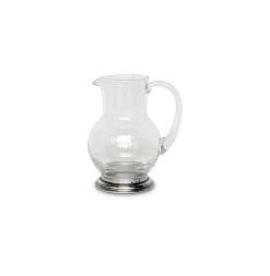 Glass Pitcher With Pewter Base -Home Furnishings 1348.0