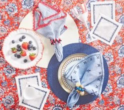Seersucker Napkin In Navy & Red -Home Furnishings 2022 Spring Kim Seybert RedWhiteAndBlue 1280x1138 53e3babc feb1 488f a449 72cc814c3791