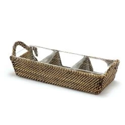 Triple Sectional Server With Glass