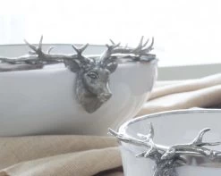 Elk Head Stoneware Bowl, Larger -Home Furnishings 5483361ba6c59a338d3d8861a124d28f0251cdae77913bf110c9c4789fa28384