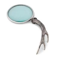 Pewter Antler Handle Magnifier -Home Furnishings 601e1c7e6c763300f3838b30dc20f8c8230238c8e5e764a793be4b3cd09768b2