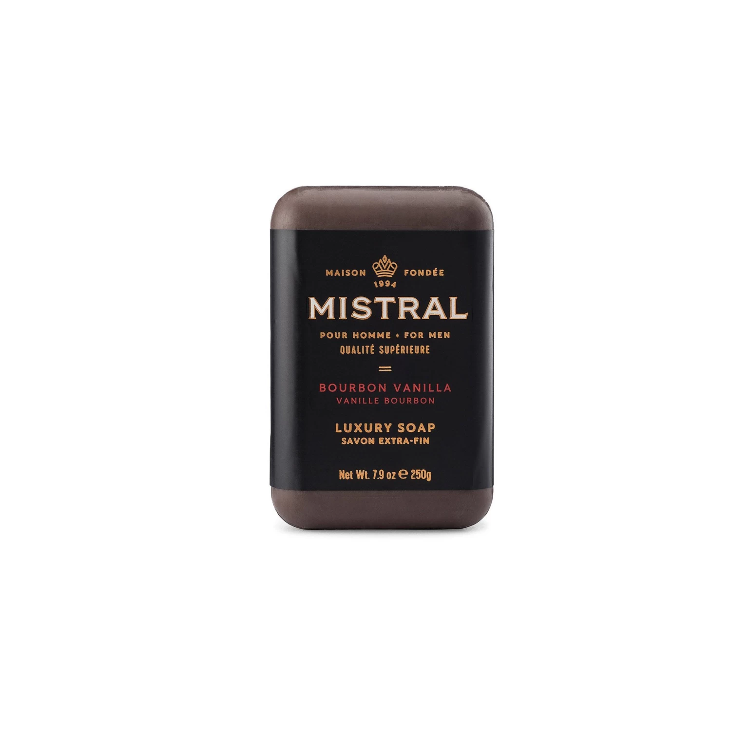 Bourbon Vanilla Men's French Triple Milled Exfoliating Soap 1 Bourbon Vanilla Men's French Triple Milled Exfoliating Soap