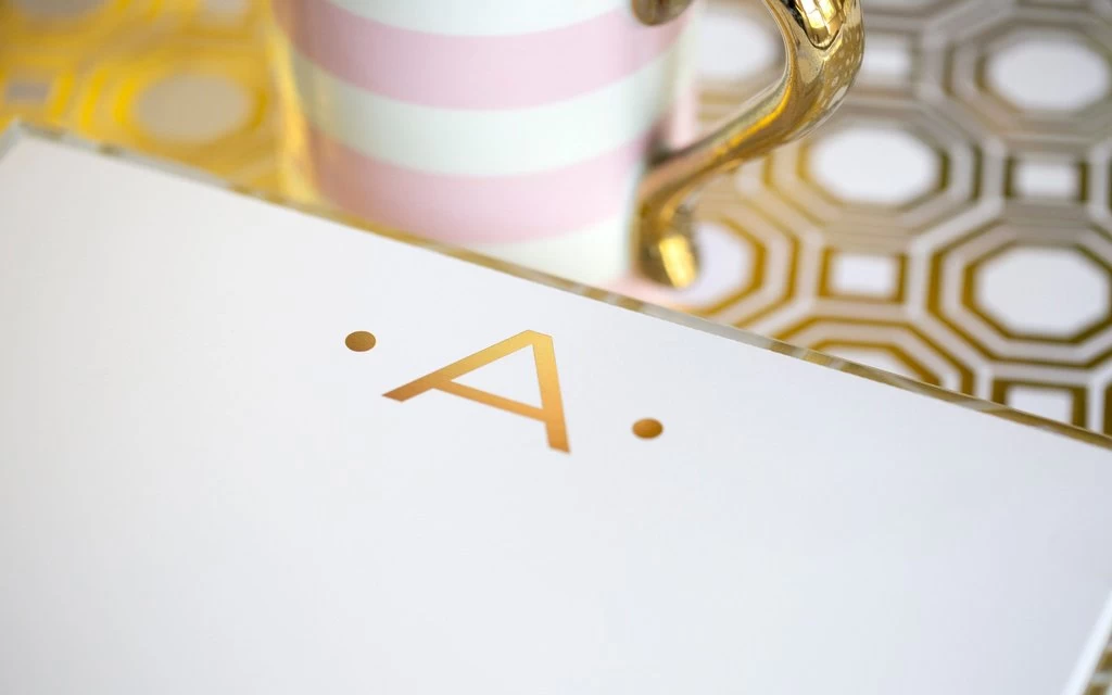 Luxe Gold Initial Notepad 2 Luxe Gold Initial Notepad - Image 2