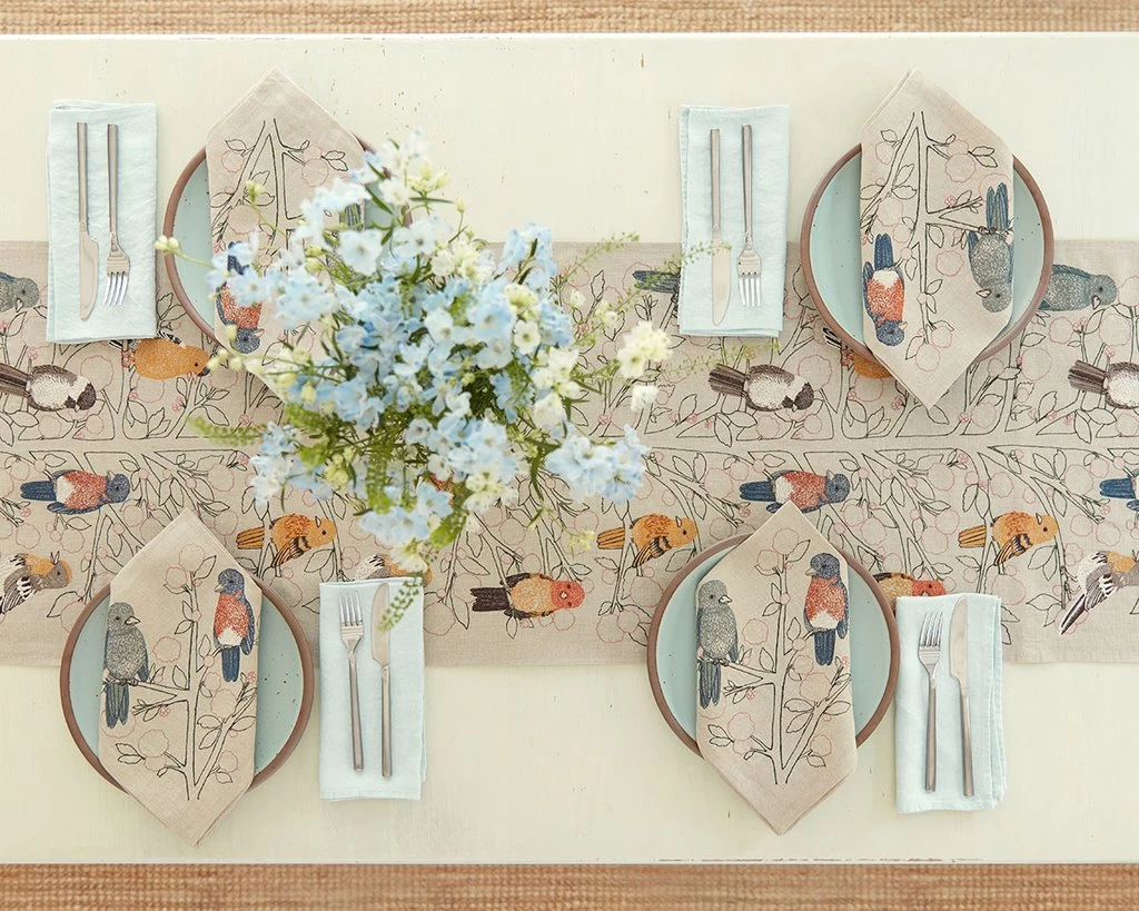 Songbirds Tree Dinner Napkin 3 Songbirds Tree Dinner Napkin - Image 3