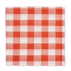 Winter Gingham Napkin - Pumpkin