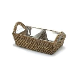 Double Sectional Server With Glass