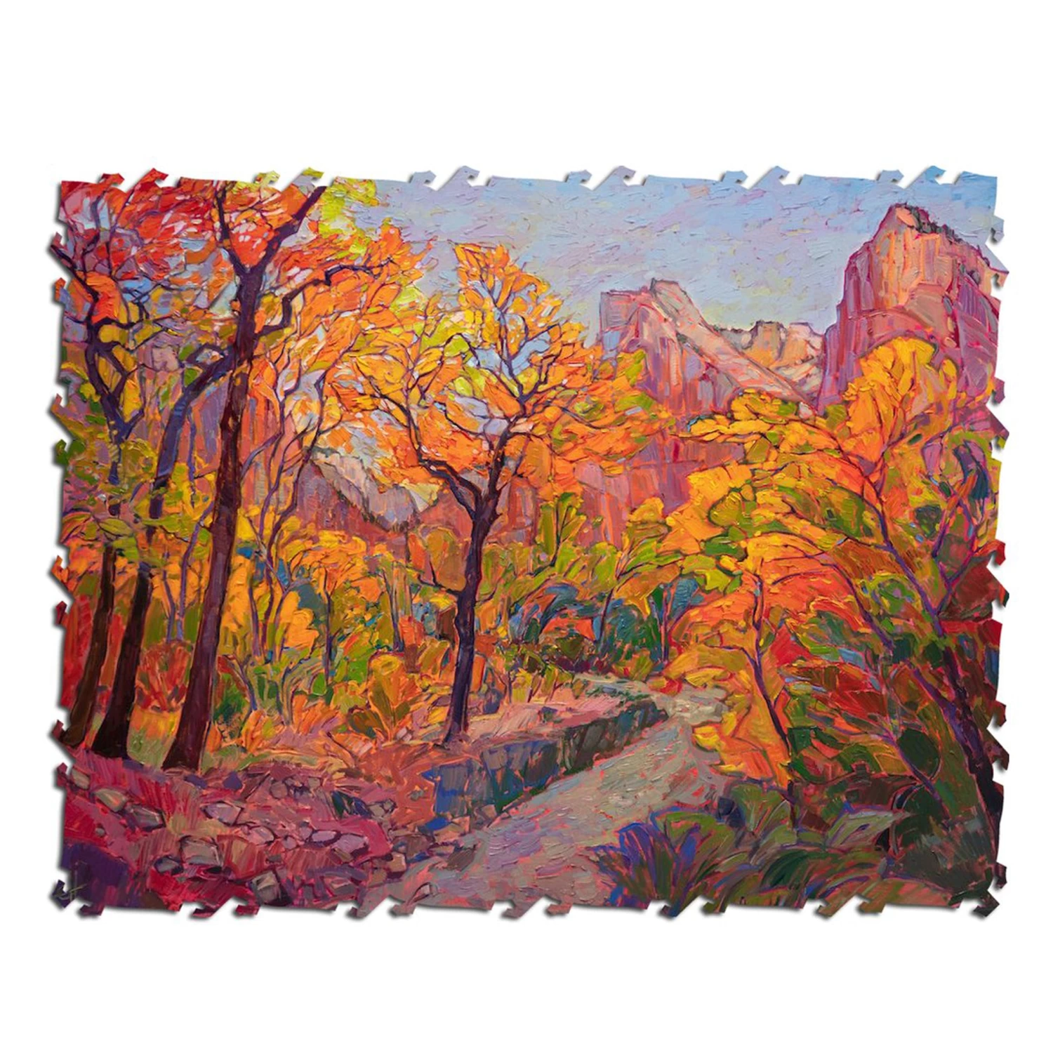 Ecru Puzzles - Erin Hanson Hues Of Zion Wooden Jigsaw Puzzle 1 Ecru Puzzles - Erin Hanson Hues Of Zion Wooden Jigsaw Puzzle