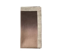 Dip Dye Napkin In Taupe & Bark