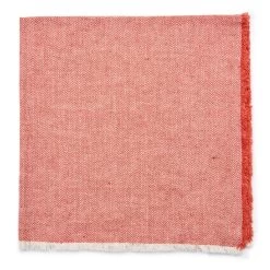 Herringbone Fringe Napkin In Paprika