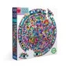 Eeboo Colorful Triangle Pattern Round Puzzle