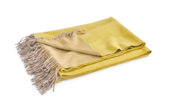 Paley Cashmere Throw -Home Furnishings Paley Throw YellowNatural primary