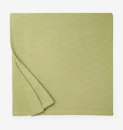 Cetara Cotton Blanket + Shams -Home Furnishings SFERRA CETARA BLANKET KIWI SILO NEW V1