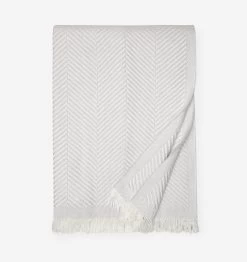 Costa Herringbone Throw -Home Furnishings SFERRA COSTA THROW TIN SILO v1