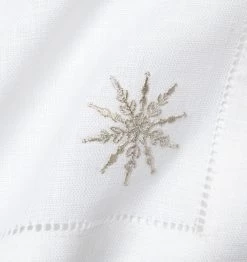 Fiocco Cocktail Napkin Set -Home Furnishings SFERRA FIOCCO COCKTAIL NAPKIN WHITE SILVER TEXTURE 2 v1