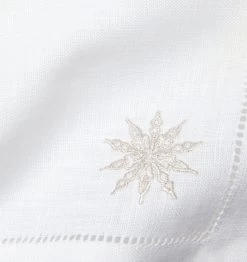 Fiocco Cocktail Napkin Set -Home Furnishings SFERRA FIOCCO COCKTAIL NAPKIN WHITE SILVER TEXTURE 3 v1