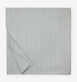 Tavira Tonal Stripe Cotton Blanket -Home Furnishings SFERRA TAVIRA BLANKET FLINT SILO v1