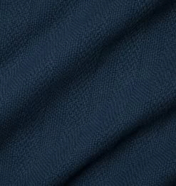 Tavira Tonal Stripe Cotton Blanket -Home Furnishings SFERRA TAVIRA BLANKET NAVY TEXTURE v1