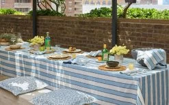 Apollo Stripe Napkins, Placemats, Tablecloths, And Runners -Home Furnishings Table Style Hero ApolloStripe