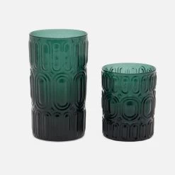 Aaron Smokey Green Glassware
