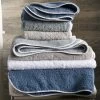 Custom Cairo Wave Bath Towels + Tub Mats