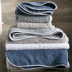 Custom Cairo Wave Bath Towels + Tub Mats