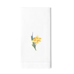 Daffodil Embroidered Hand Towel