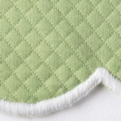 Diamond Pique Shower Curtain - Scalloped Edge -Home Furnishings diamondpique bed springgreen