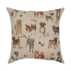 Dogs And Toys Pillow