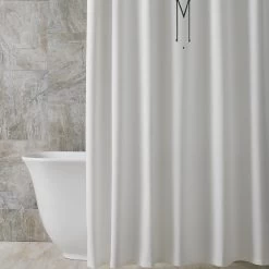 Diamond Pique Shower Curtain - Straight Edge