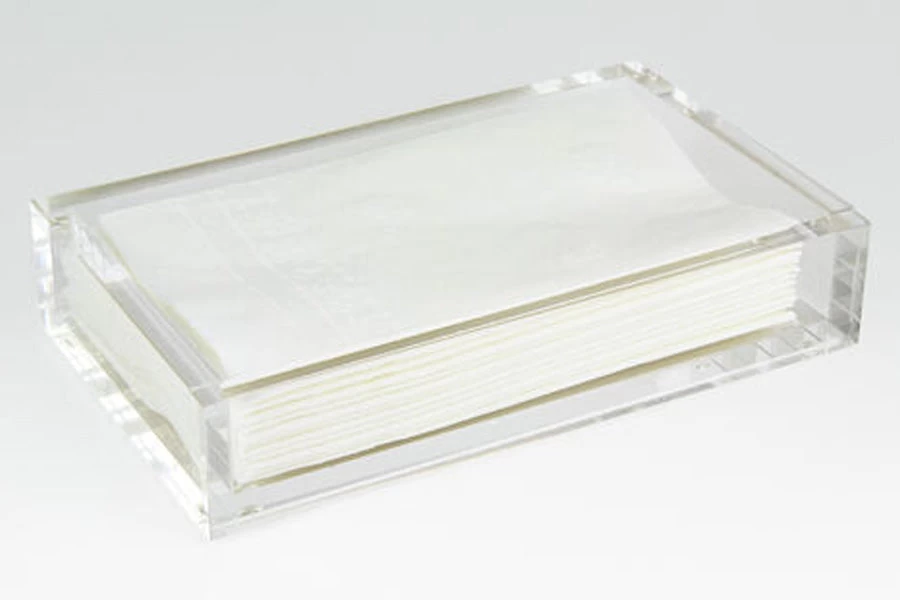 Clear Acrylic Guest Towel Tray 1 Clear Acrylic Guest Towel Tray