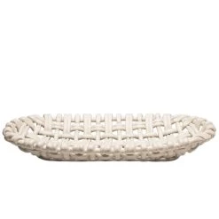 Oval Hand Woven Basket -Home Furnishings oval ivory 1