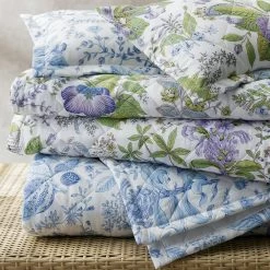 Pomegranate Linen Quilted Coverlets + Shams