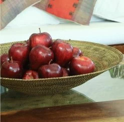 Round Decorative Woven Bowl - 20" -Home Furnishings rb72