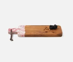 Austin Pink Swirled Teak Serving Board 14 Austin Pink Swirled Teak Serving Board -Home Furnishings serausti pnk 22x7 m2