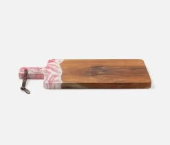Austin Pink Swirled Teak Serving Board 16 Austin Pink Swirled Teak Serving Board -Home Furnishings serausti pnk brlg m1