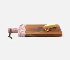 Austin Pink Swirled Teak Serving Board 17 Austin Pink Swirled Teak Serving Board -Home Furnishings serausti pnk brlg m2