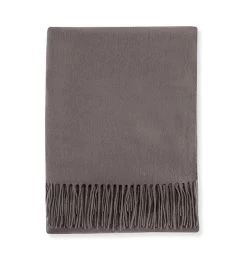 Dorsey Cashmere Throw -Home Furnishings sferra dorsey throw 11030 grey silo 1