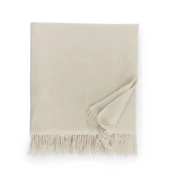 Dorsey Cashmere Throw -Home Furnishings sferra dorsey throw 11030 ivory silo 1