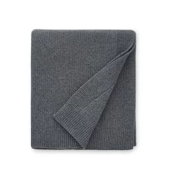 Pettra Throw + Decorative Pillow -Home Furnishings sferra pettra throw 10758 grey silo