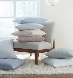 Terzo Cotton Throw + Decorative Pillow -Home Furnishings sferra terzo pillow stack main1