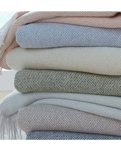 Terzo Cotton Throw + Decorative Pillow -Home Furnishings sferra terzo throw 9710 default