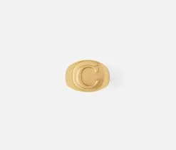Clark Signet Napkin Ring In Gold -Home Furnishings tacclark c npk m0 2