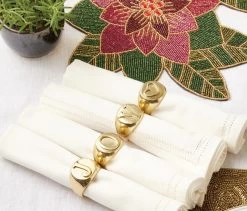 Clark Signet Napkin Ring In Gold -Home Furnishings tacclark j npk m1