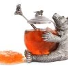 Pewter Bear Honey Pot