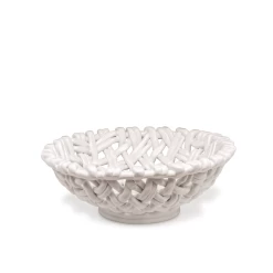 Round Hand Woven Basket -Home Furnishings whitebasket 1